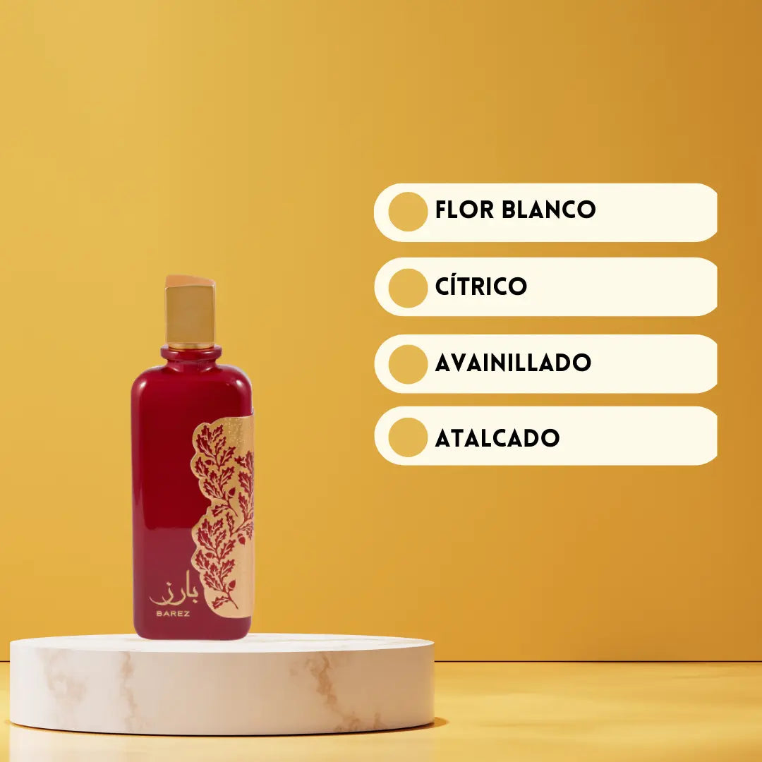 Barez Eau de Parfum por Ard Al Zaafaran | Perfume Árabe Femenino | Floral y Sensual – EDP Lattafa