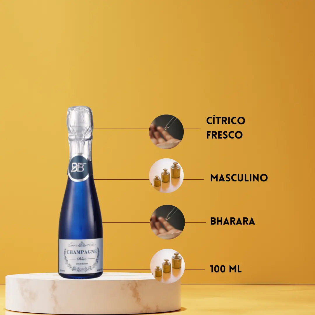Champagne Blue | Perfume Aromático para Hombre | Eau de Parfum – 100 ml bharara