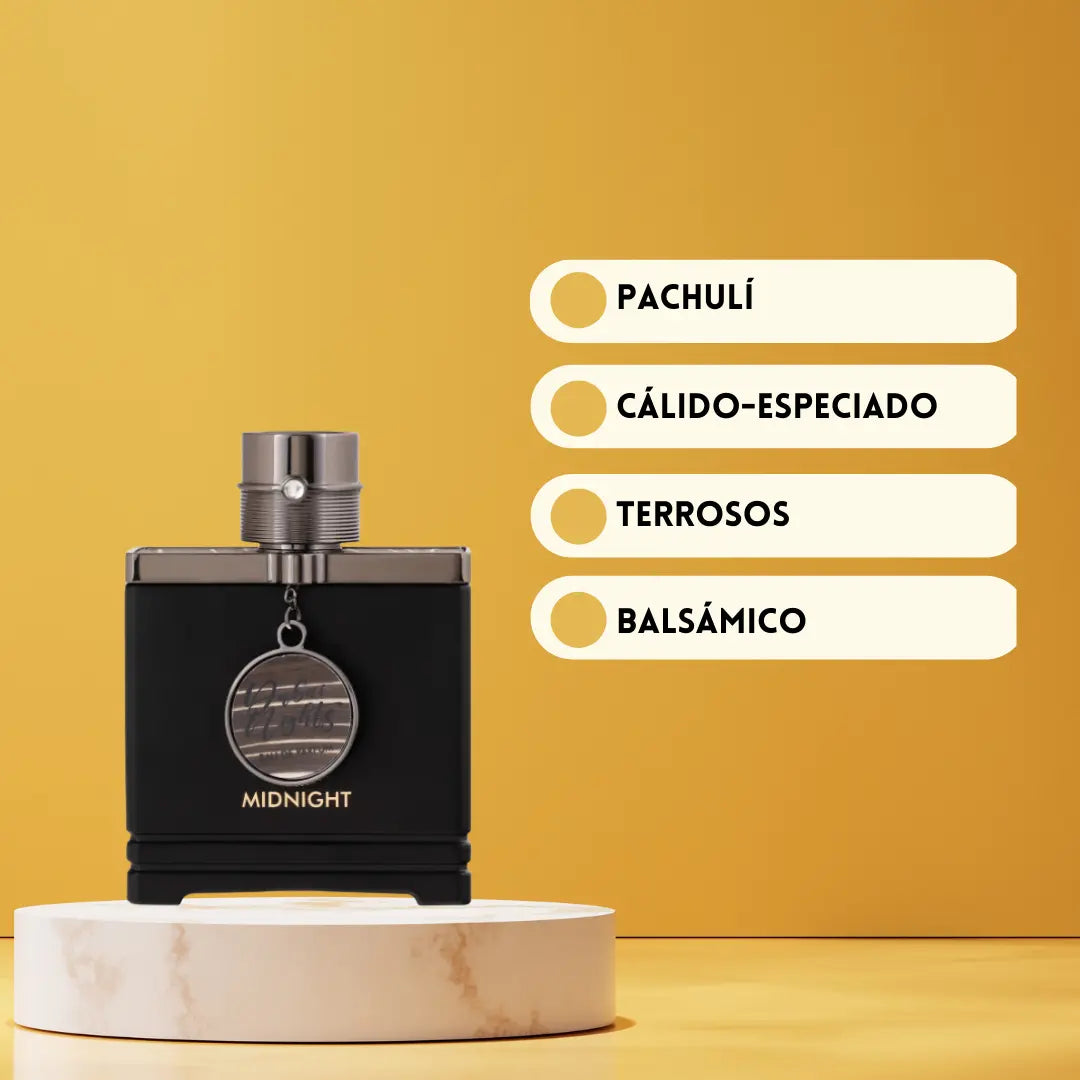Dubai Nights Midnight de Armaf | Perfume Árabe para Hombre | Aromático Fougère - Eau de Parfum Armaf