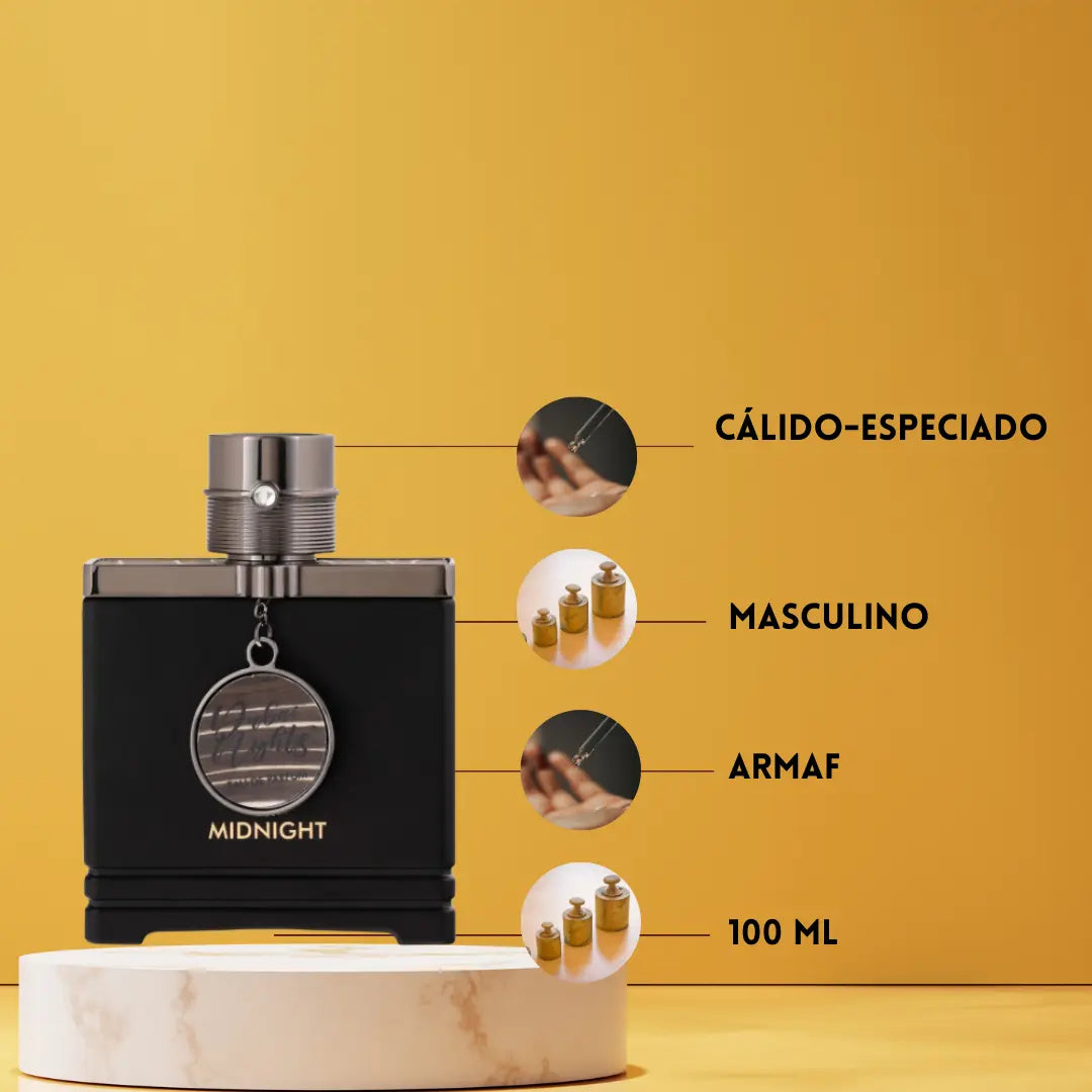 Dubai Nights Midnight de Armaf | Perfume Árabe para Hombre | Aromático Fougère - Eau de Parfum Armaf