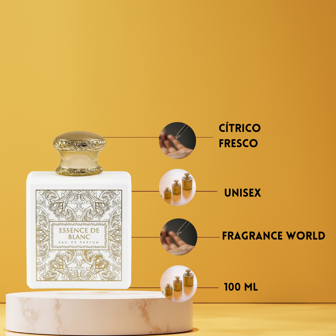 Fragrance World Essence de Blanc – Eau de Parfum Unissexo - Fresco & Elegante
