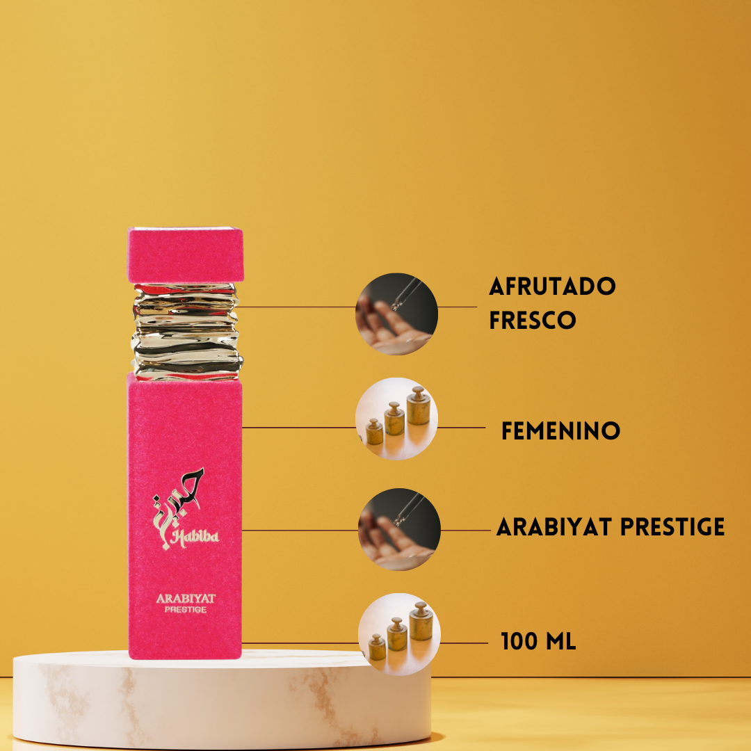 Arabiyat Prestige Habiba – Eau de Parfum Mujer - Floral, Frutal & Gourmand