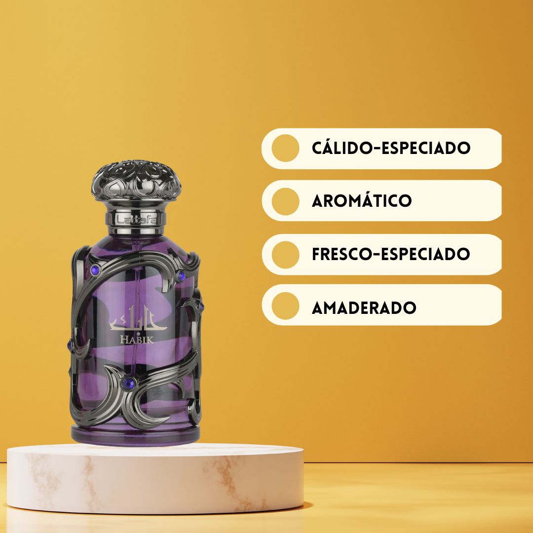 Lattafa Habik For Men – Eau de Parfum - Amaderado & Aromático