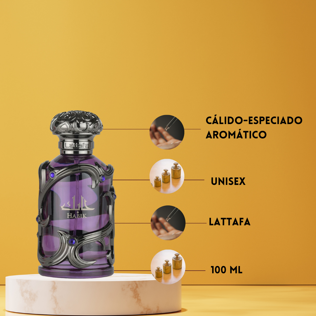Lattafa Habik For Men – Eau de Parfum - Amaderado & Aromático