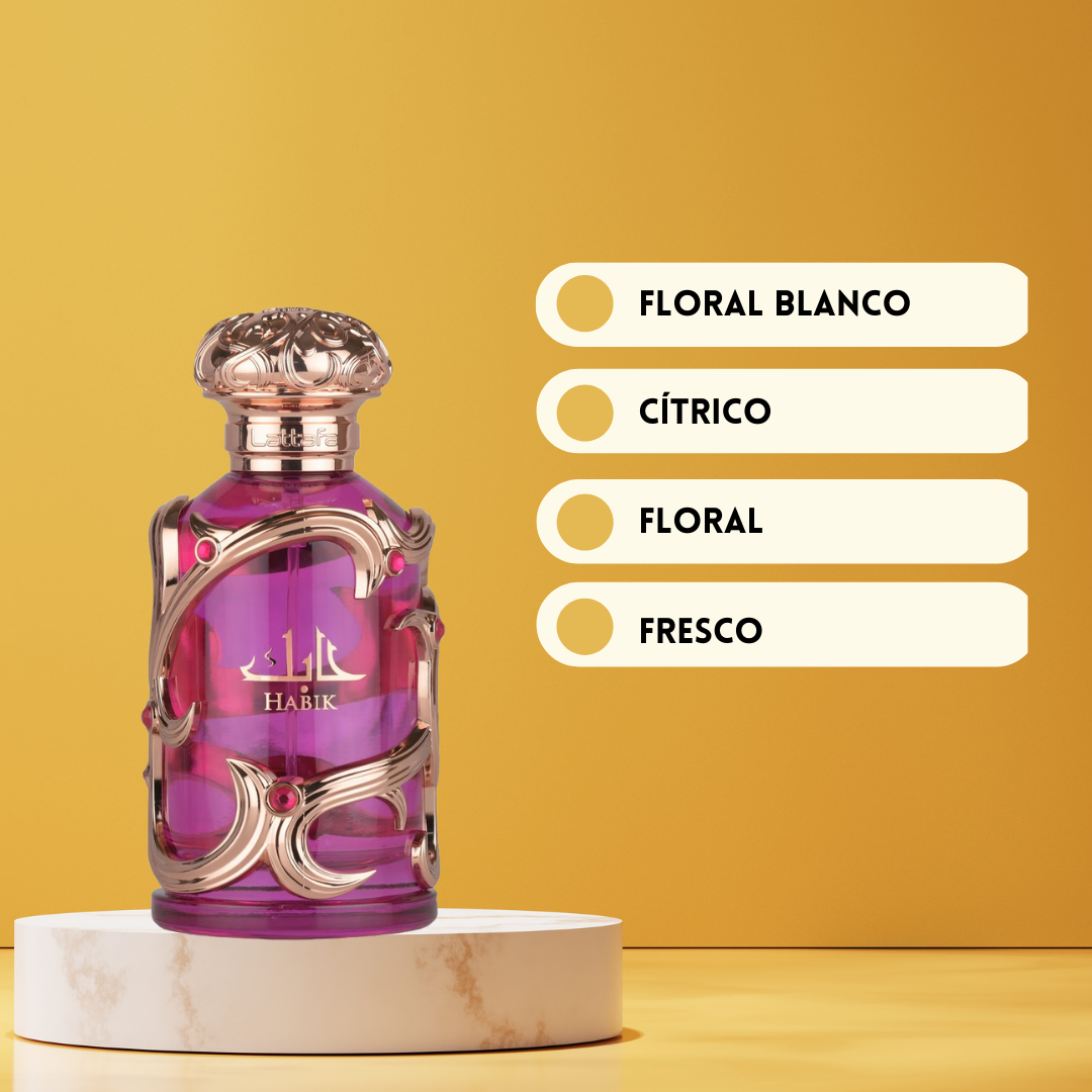 Lattafa Habik For Women – Eau de Parfum Mujer - Floral & Frutal
