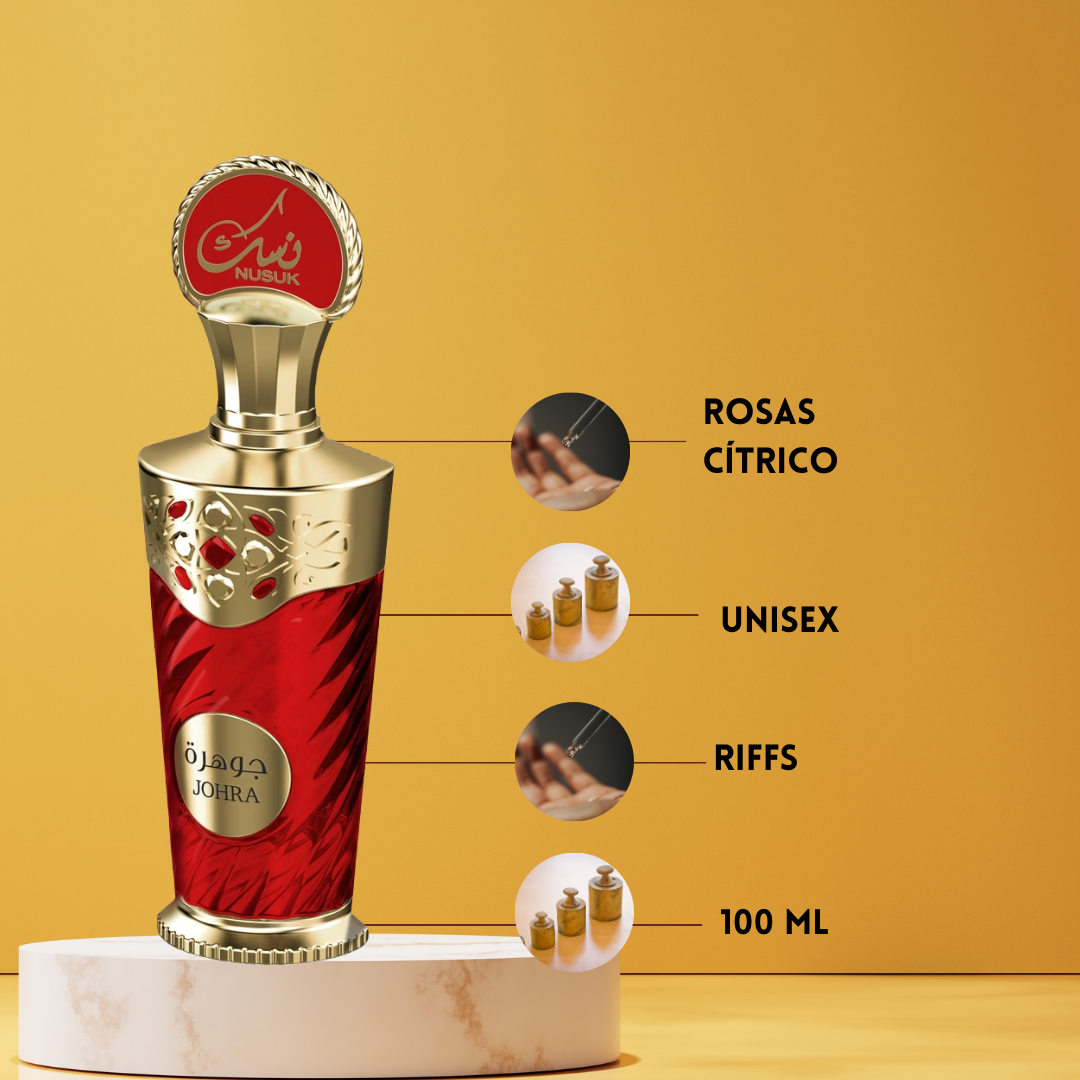 Nusuk Johra – Eau de Parfum Mulher - Floral & Frutado Elegante