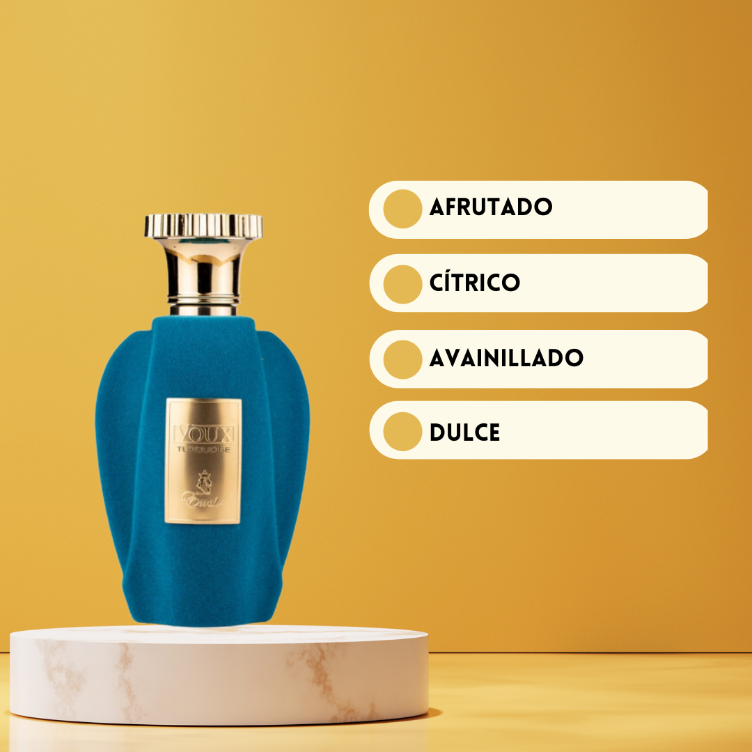 VOUX Turquoise Emir | Paris Corner | Perfume Árabe Unisex | Cítrico, Afrutado, Ámbar – Eau de Parfum