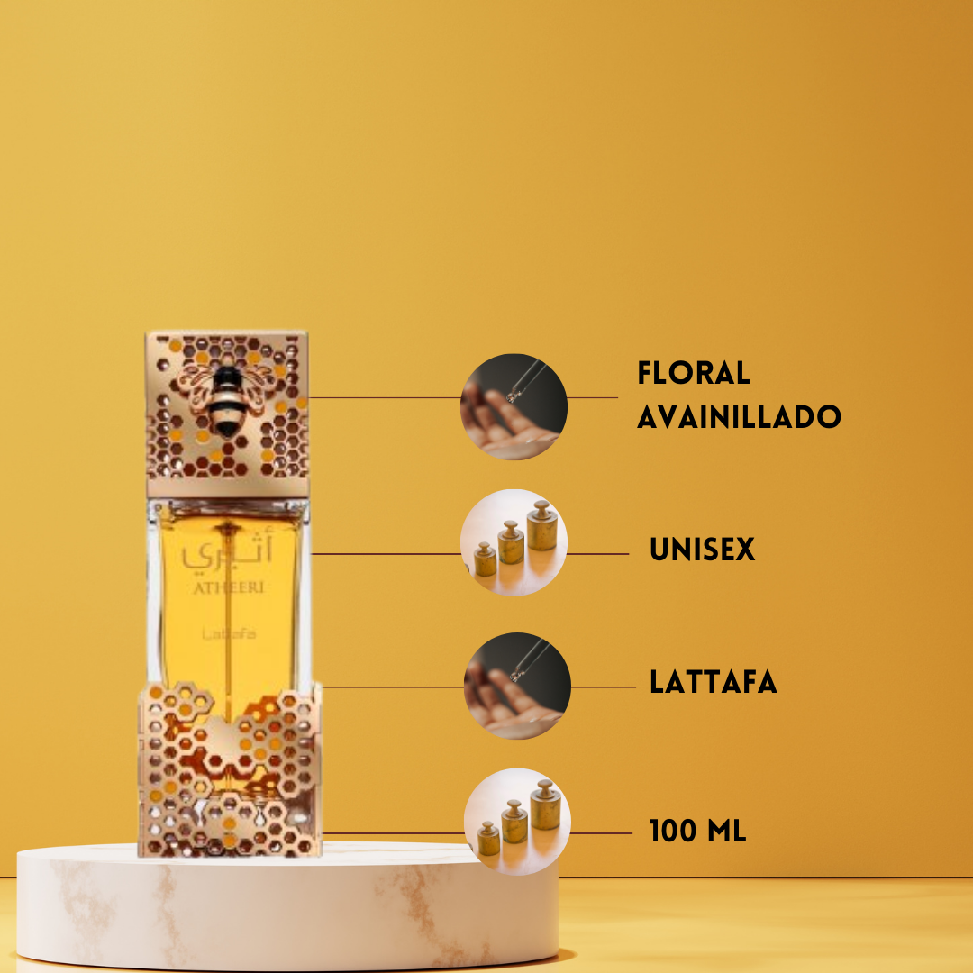 Atheeri de Lattafa Eau de Parfum – Elegancia Floral y Dulzura Sofisticada