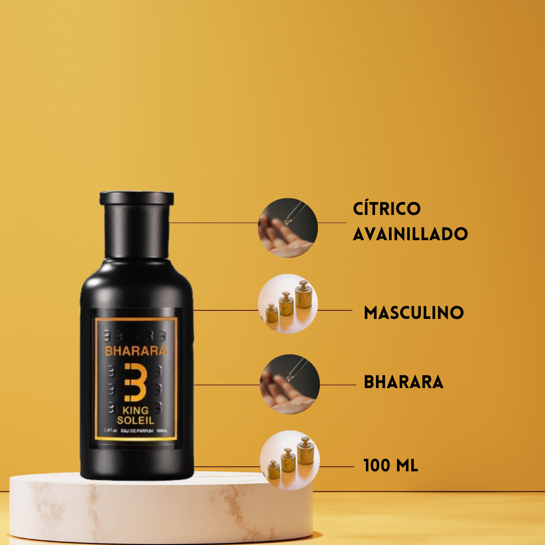 Bharara King Soleil – Eau de Parfum Unisex - Cítrico & Gourmand