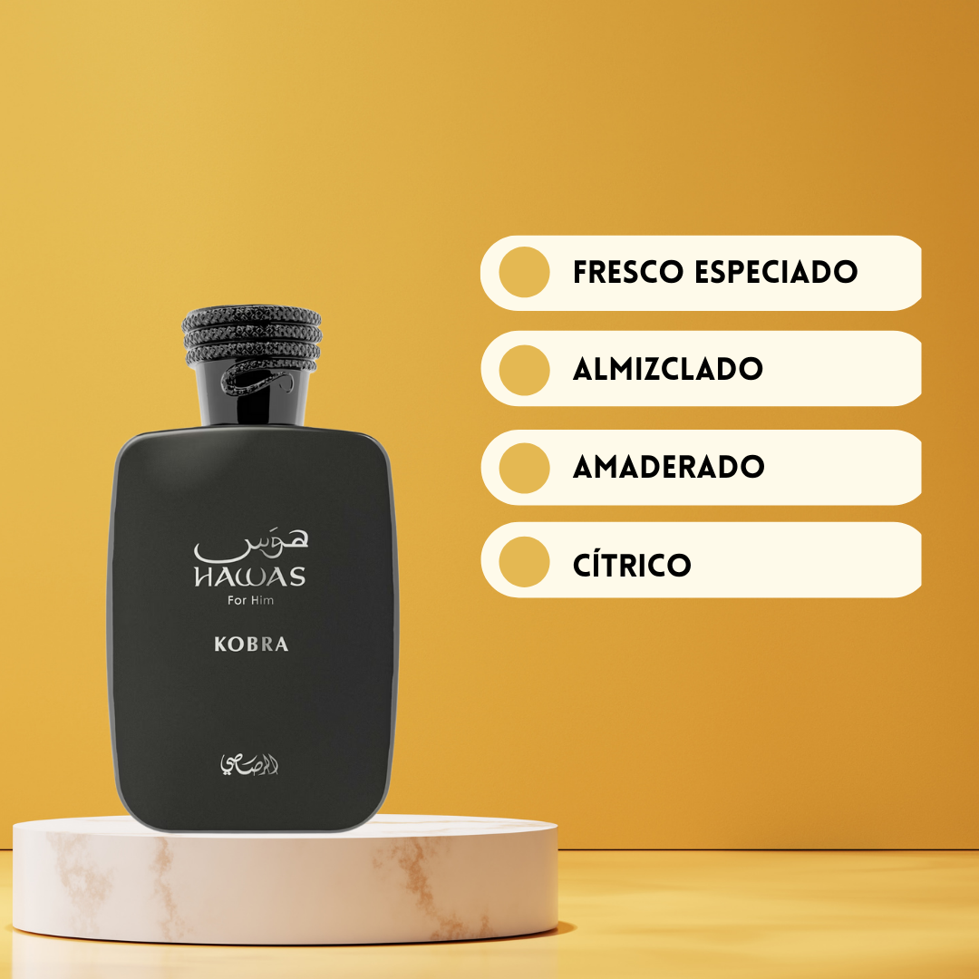 Rasasi Hawas Kobra – Eau de Parfum Hombre - Oriental & Amaderado