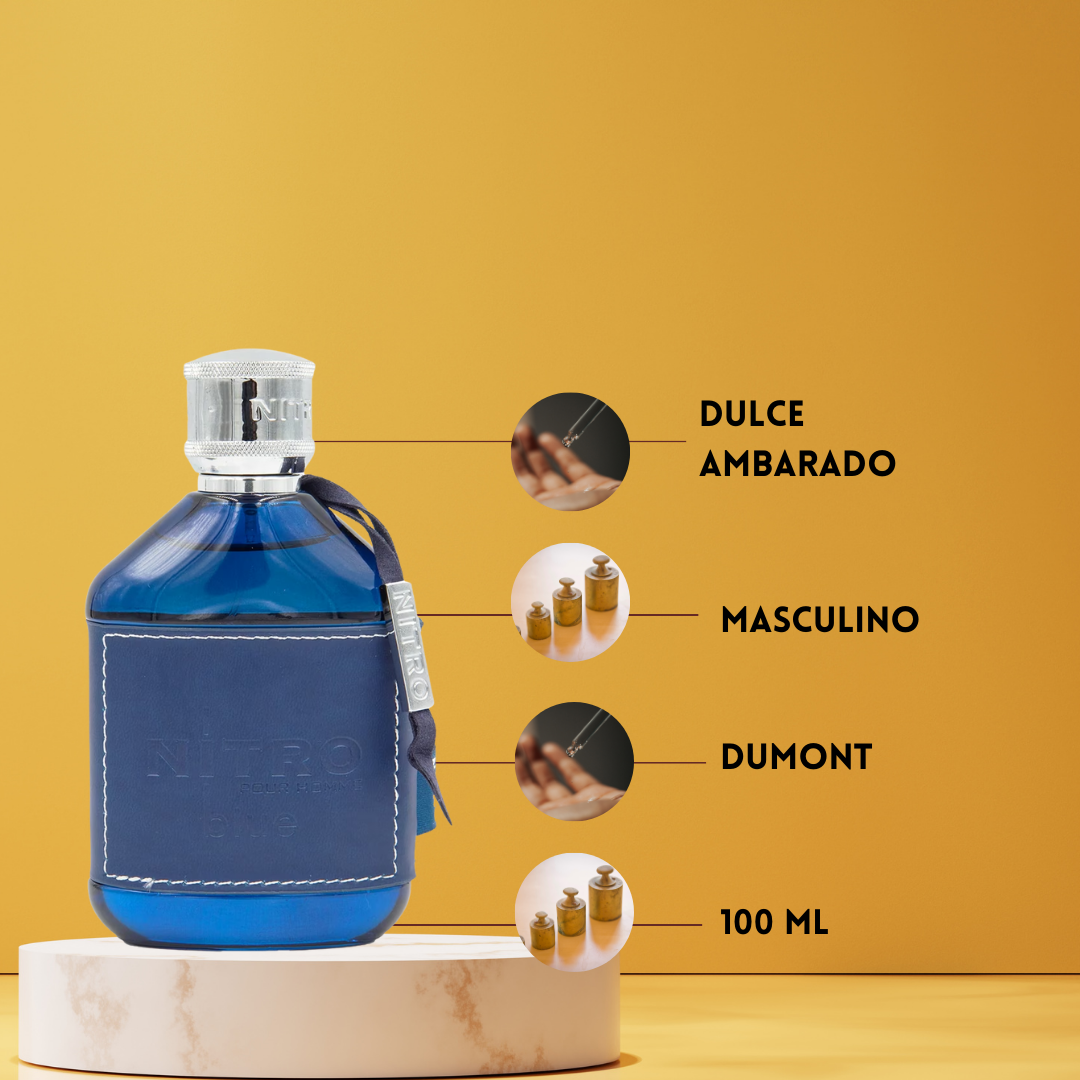 Dumont Paris Azul Nitro – Eau de Parfum Masculino Fresco & Acuático