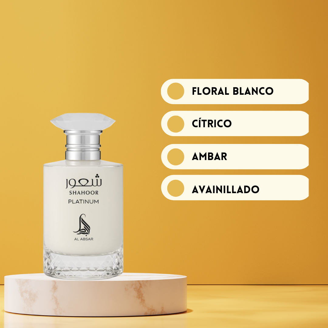 Shahoor Platinum – Al Absar | Perfume Árabe Unisex Gourmand Oriental