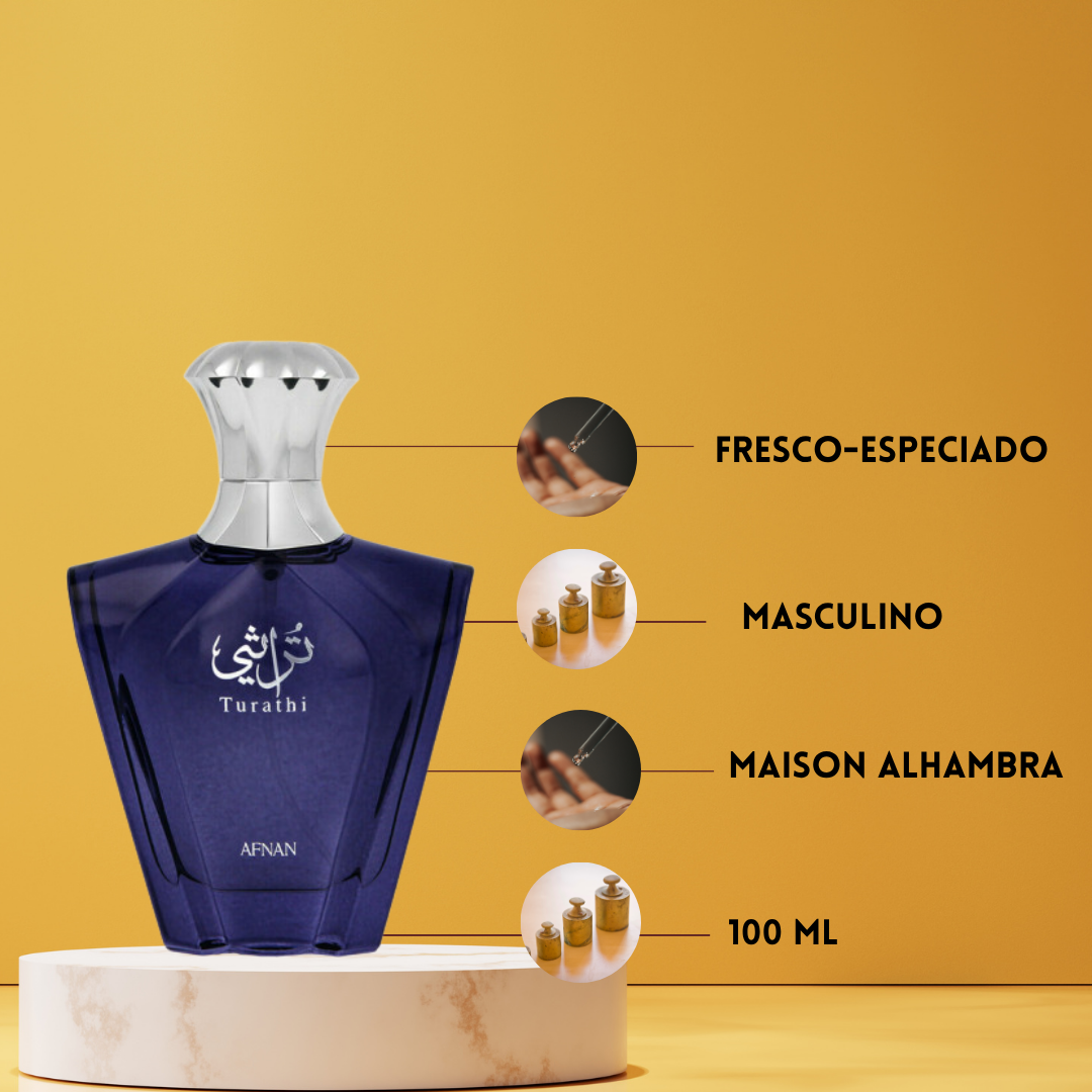 Turathi Blue de Afnan – 90 ml – Eau de Parfum para Hombre