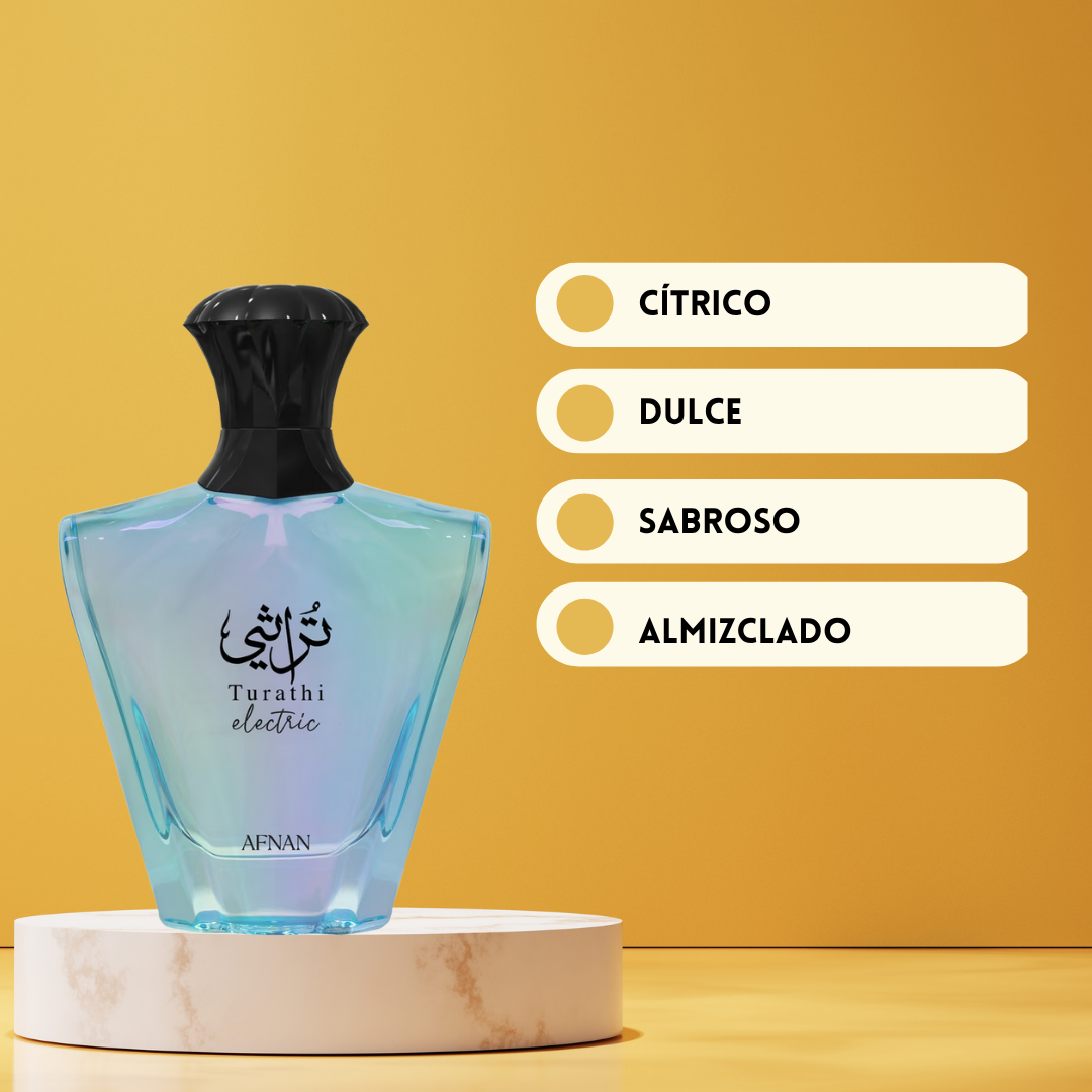 Afnan Turathi Electric – Eau de Parfum Unissexo - Floral e Frutado