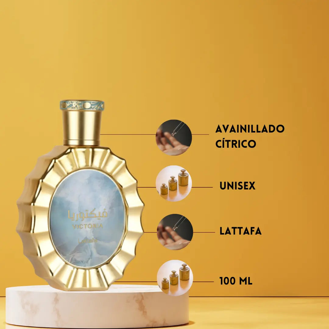 Lattafa Victoria | Perfume Árabe | Cítrico, Oriental y Almizclado – Eau de Parfum Lattafa